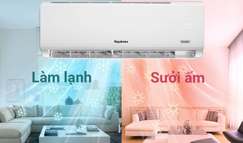 Điều Hòa Nagakawa Inverter NIS-A09R2T01 2 chiều 9000 btu Gas R32